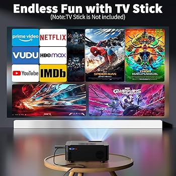 プロジェクター MOVE MAX Amazon.com: Auto Keystone Correction Portable Projector, 4K